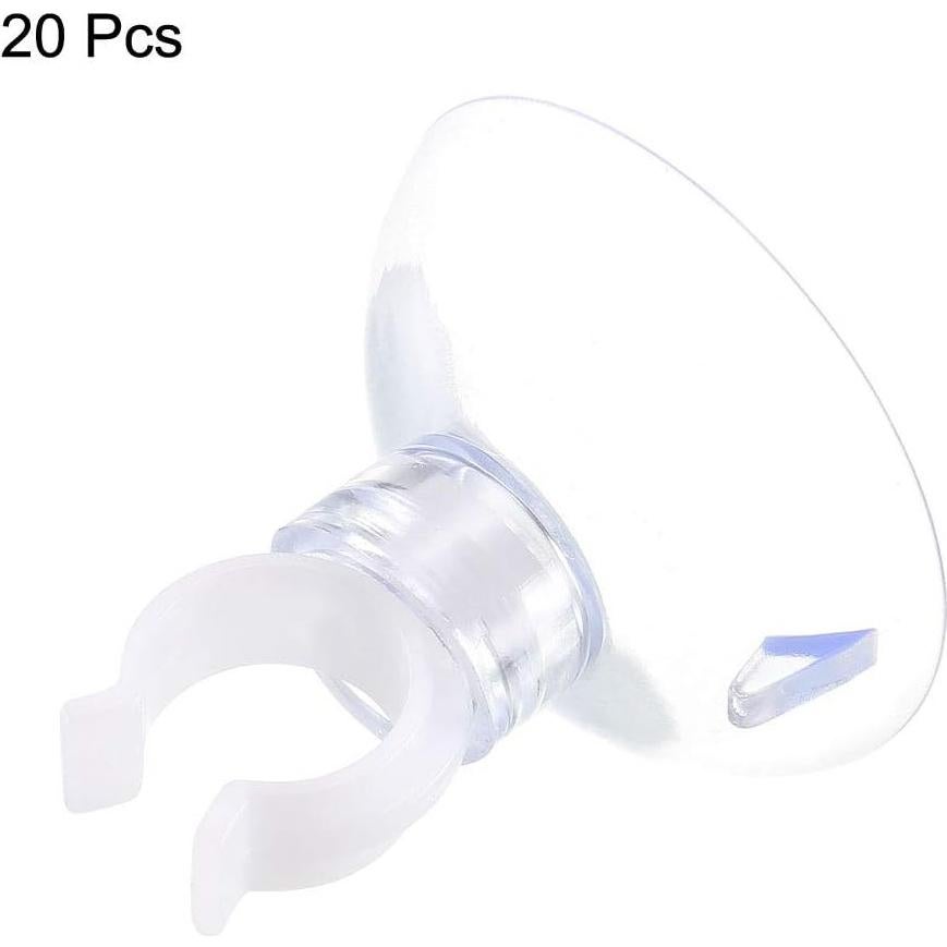 Clips de Ventosa para Tubos de Aire Acuario uxcell 10mm 20Pcs