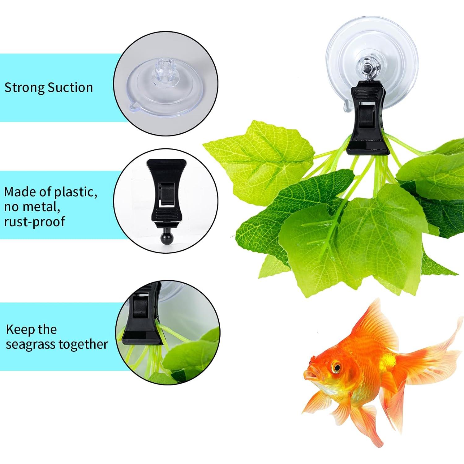 Clip de Algas Vegetales SLSON con Ventosa para Acuario 6Pcs