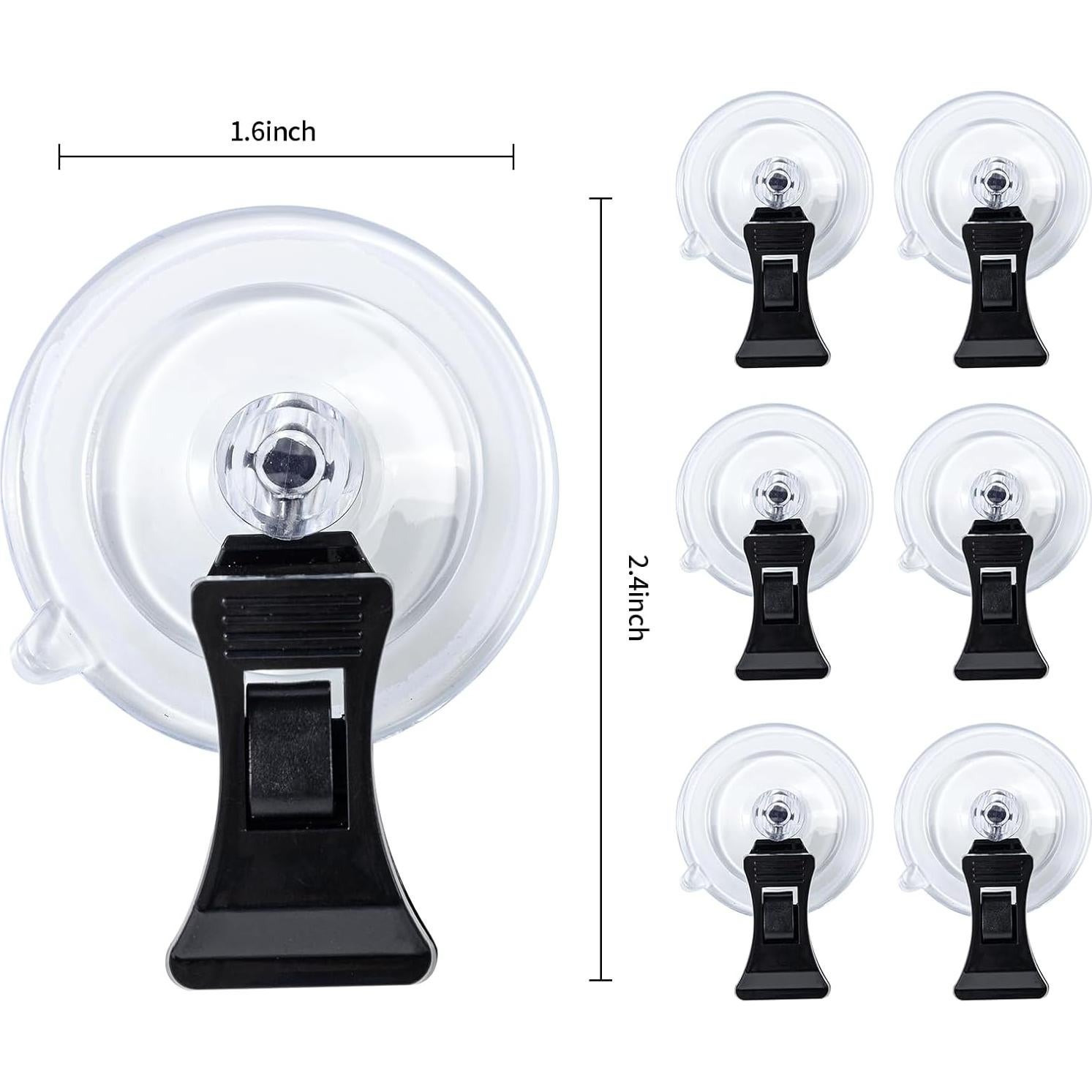 Clip de Algas Vegetales SLSON con Ventosa para Acuario 6Pcs