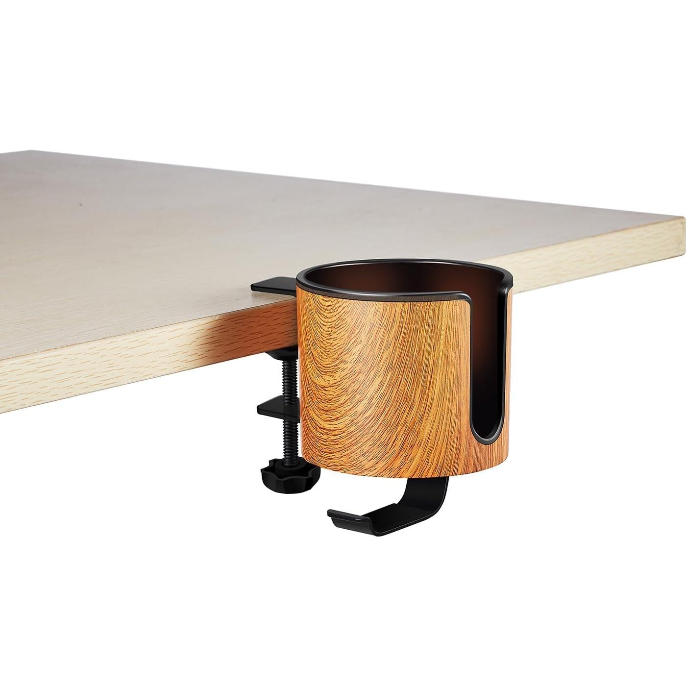 Soporte para Taza de Escritorio 2-en-1 Cowinational - Diseño de Madera