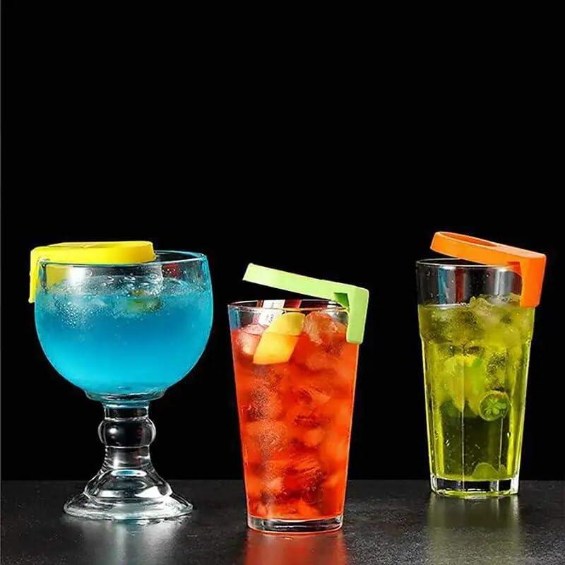 5 Clips de Plástico Coloridos para Sujetar Botellas y Copas
