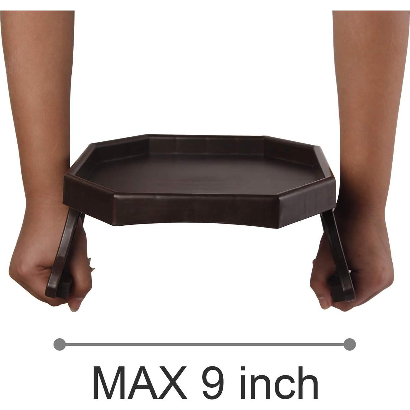 Mesa de Clip para Brazo de Sofá CHVOMNASE Marrón 30.99x22.86cm