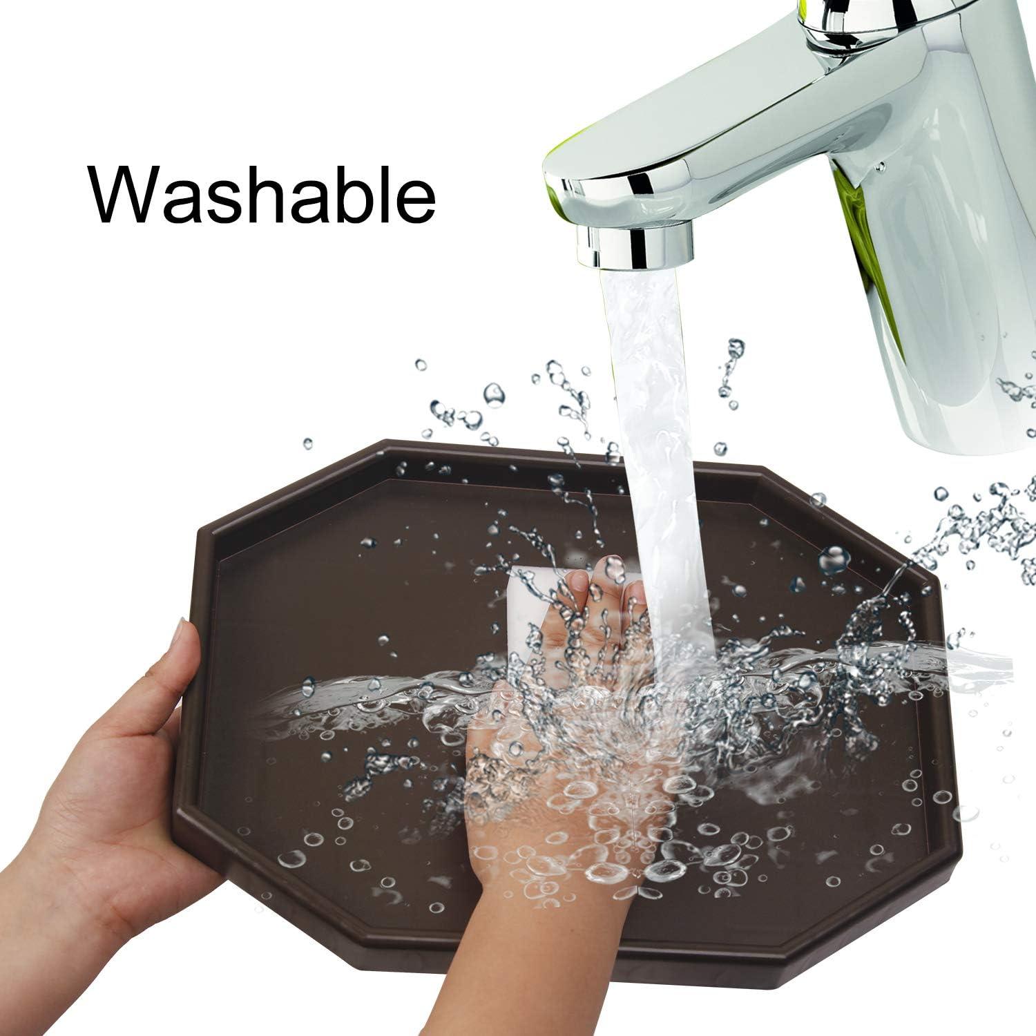 Mesa de Clip para Brazo de Sofá CHVOMNASE Marrón 30.99x22.86cm