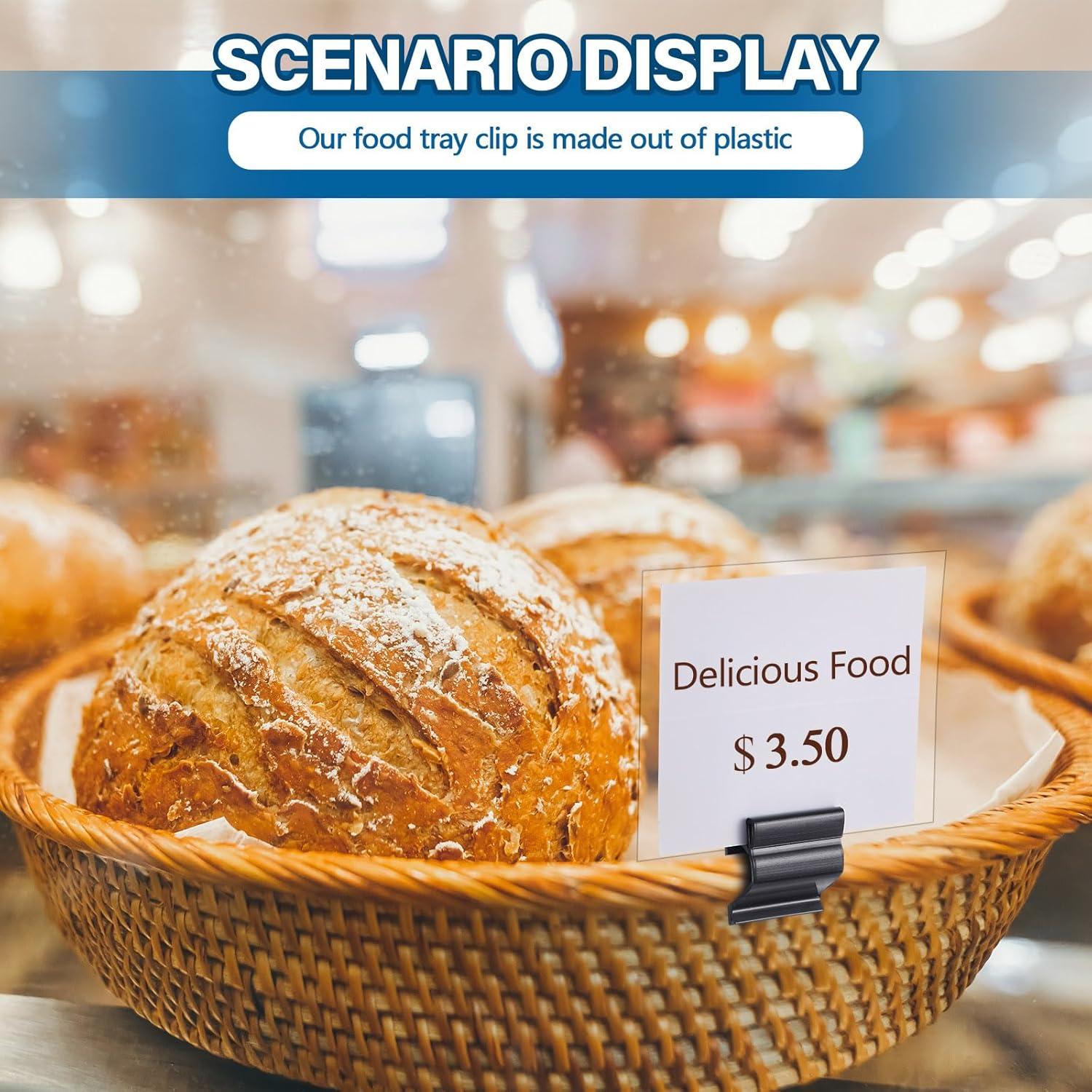 20 Soportes de Plástico Negro Reutilizables Teenyyou para Etiquetas