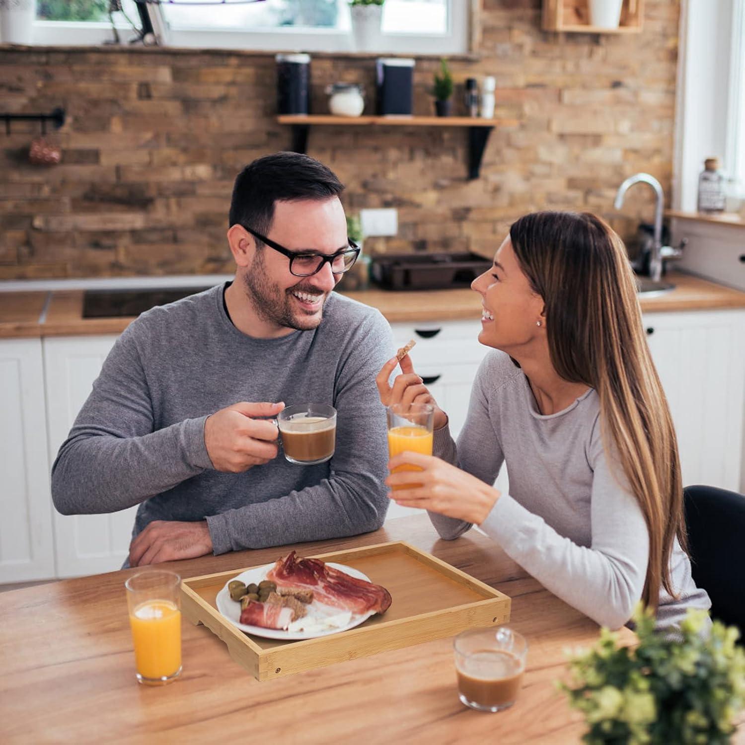 Mesa Bandeja de Cama Plegable Artmeer de Bambú 52.1x23.6cm