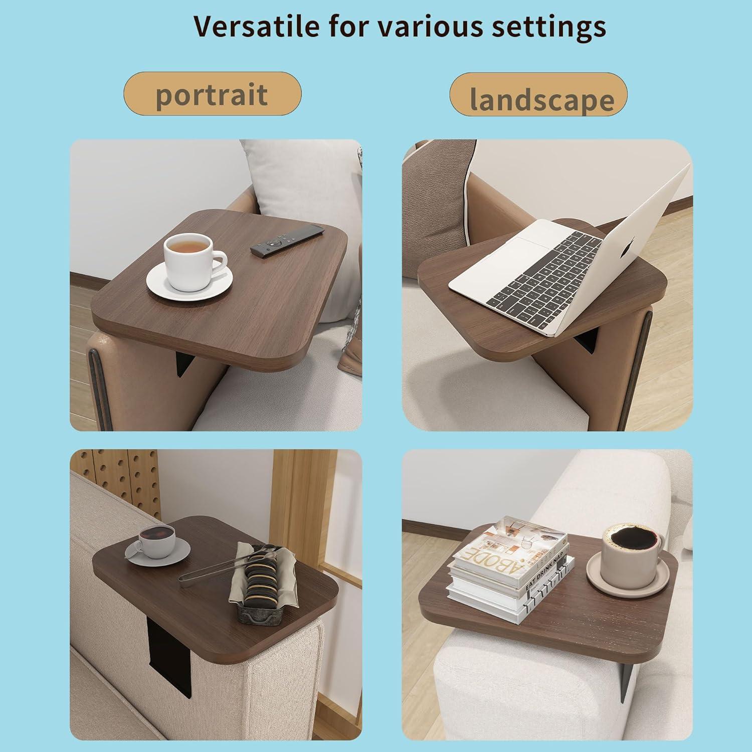 Bandeja para brazo de sofá ajustable JANHOLOHANG 38x27 cm