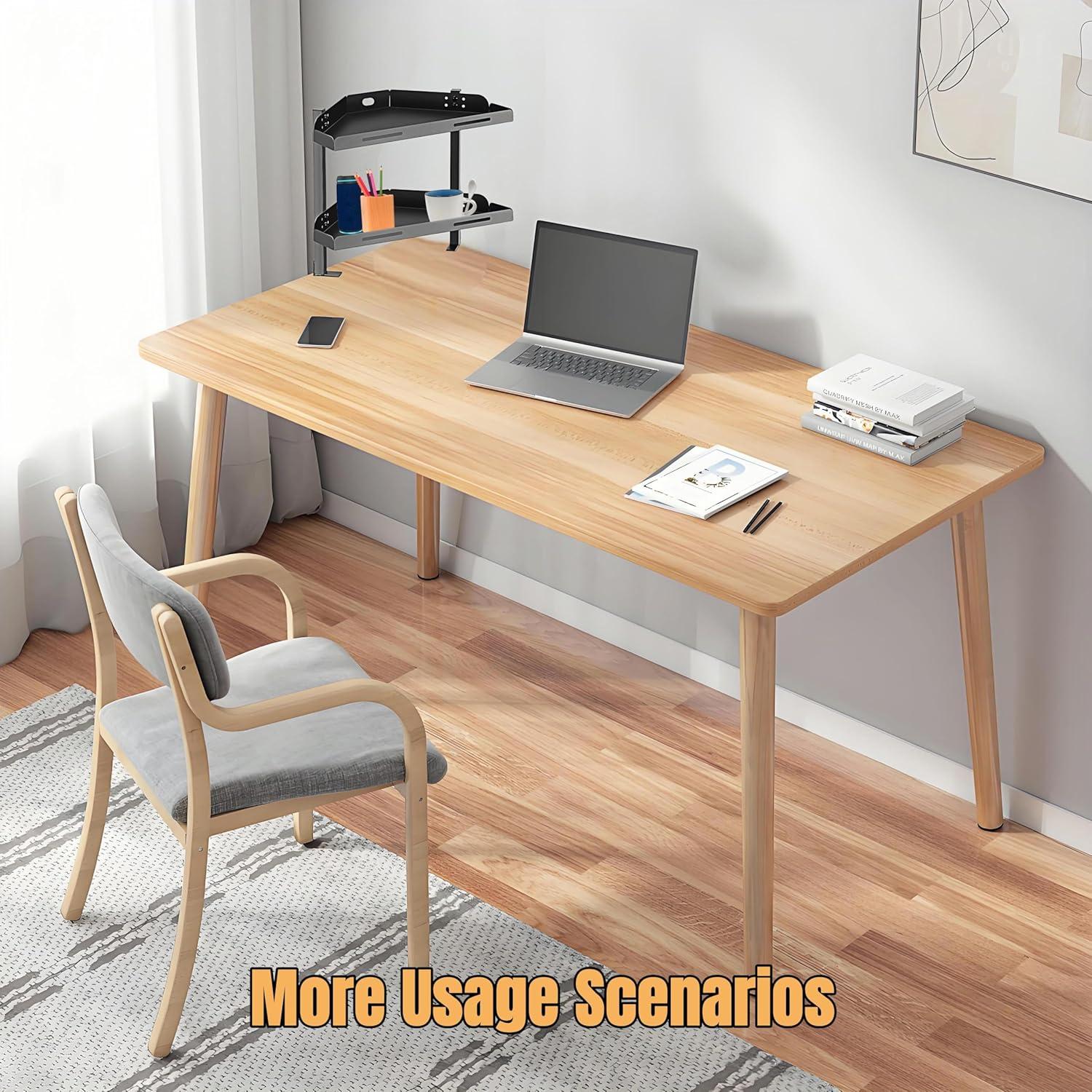 Estante de esquina para escritorio Yuxh Y60A1 2 niveles negro