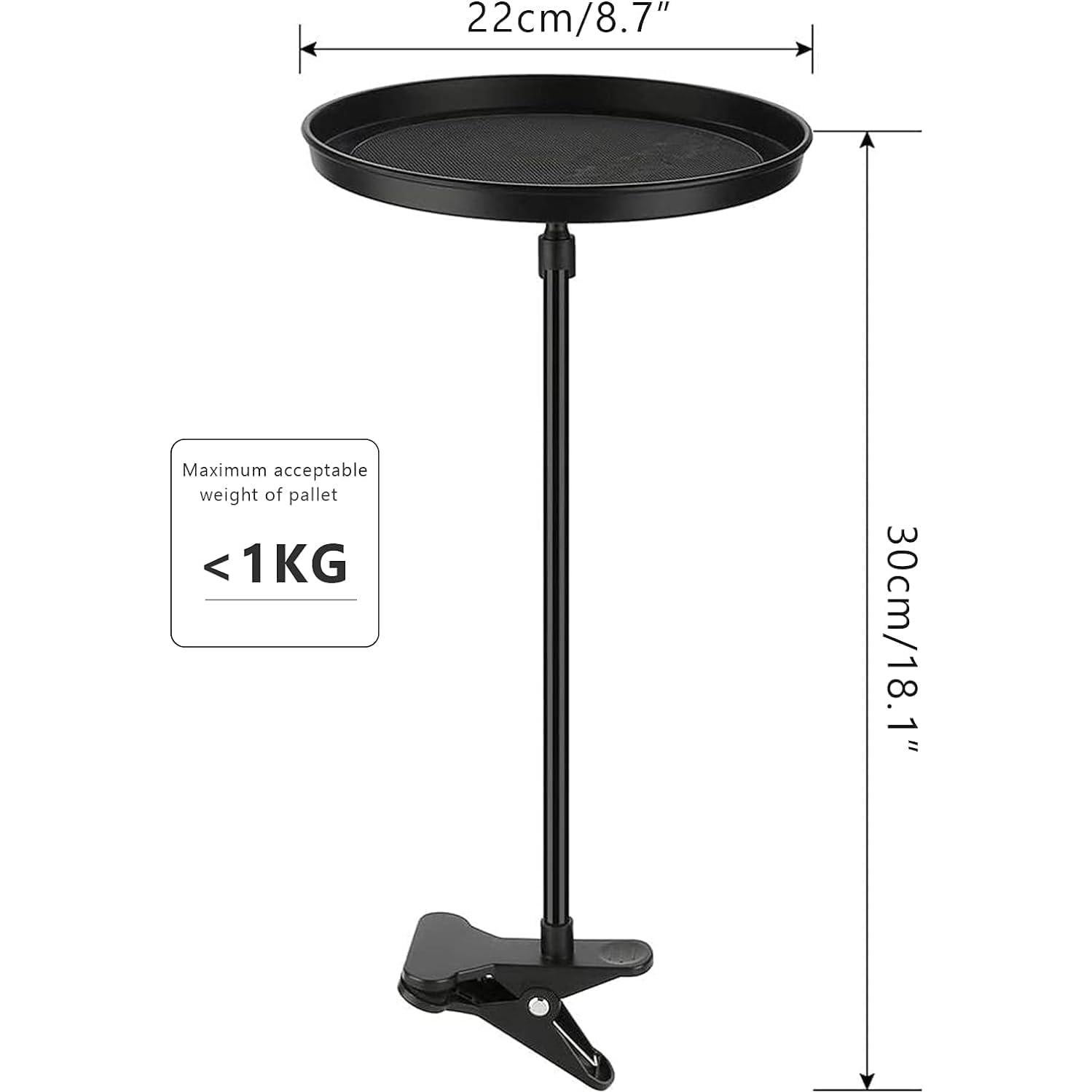 Bandeja de Comida Ajustable para Coche LYHLYA 22 cm Antideslizante