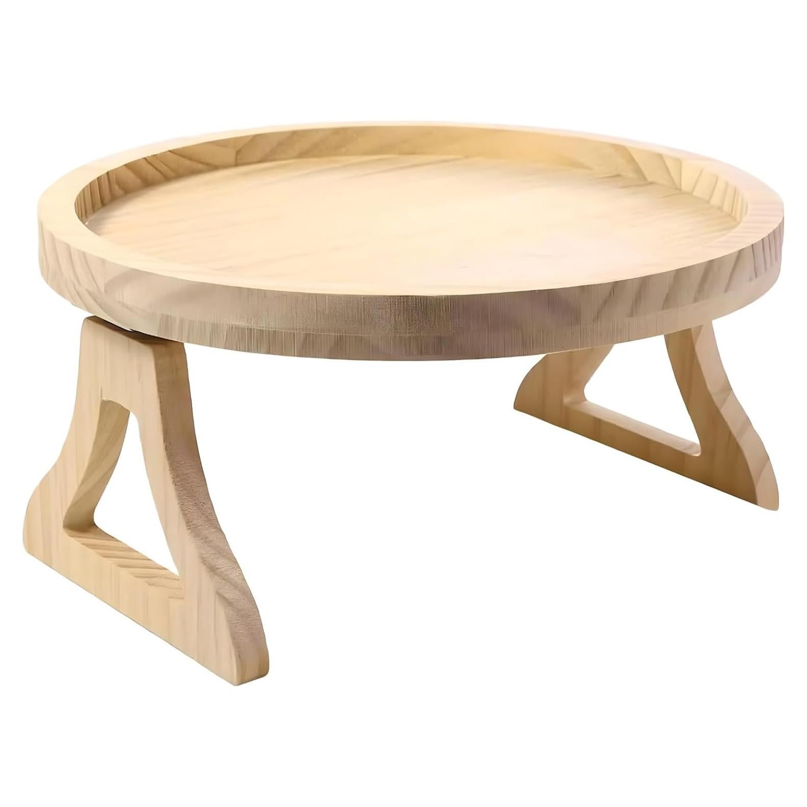 Bandeja de Clip de Bambú 25x25 cm para Sofá - Mesa Lateral