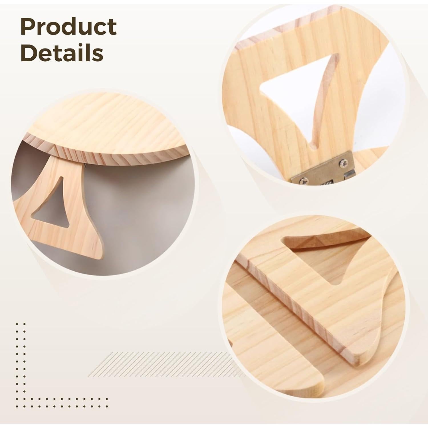 Bandeja de Clip de Bambú 25x25 cm para Sofá - Mesa Lateral