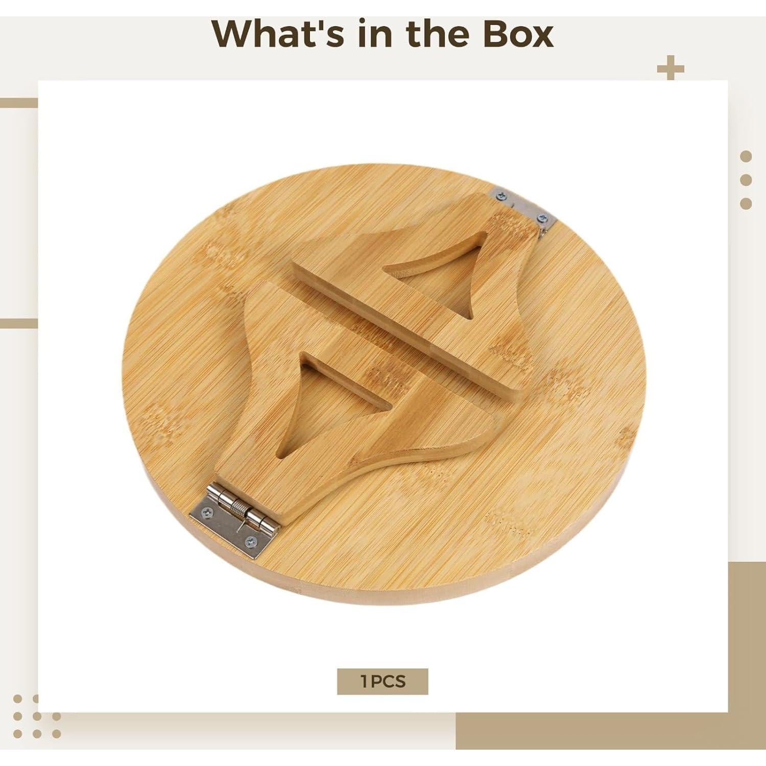 Mesa lateral clip-on Bosreroy 25x25 cm de bambú beige