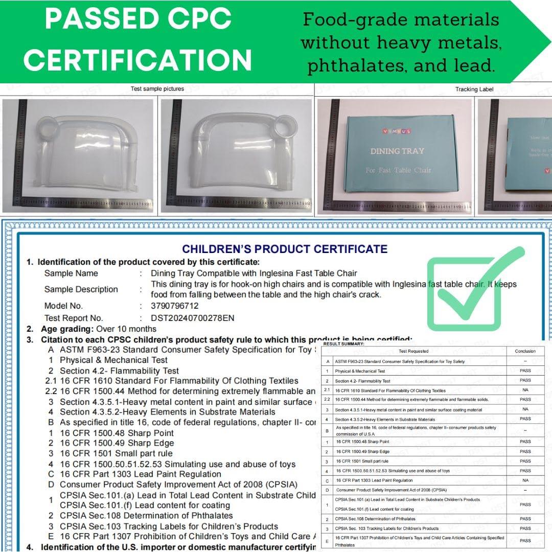 Bandeja de Comedor VIMKUS para Silla Alta Inglesina Fast Table