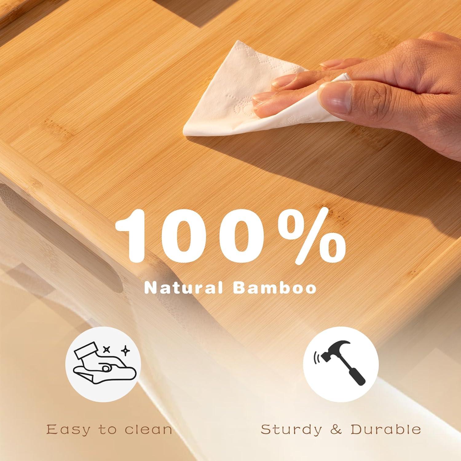 Mesa de Cama Ajustable y Expandible LAVIEVERT de Bambú