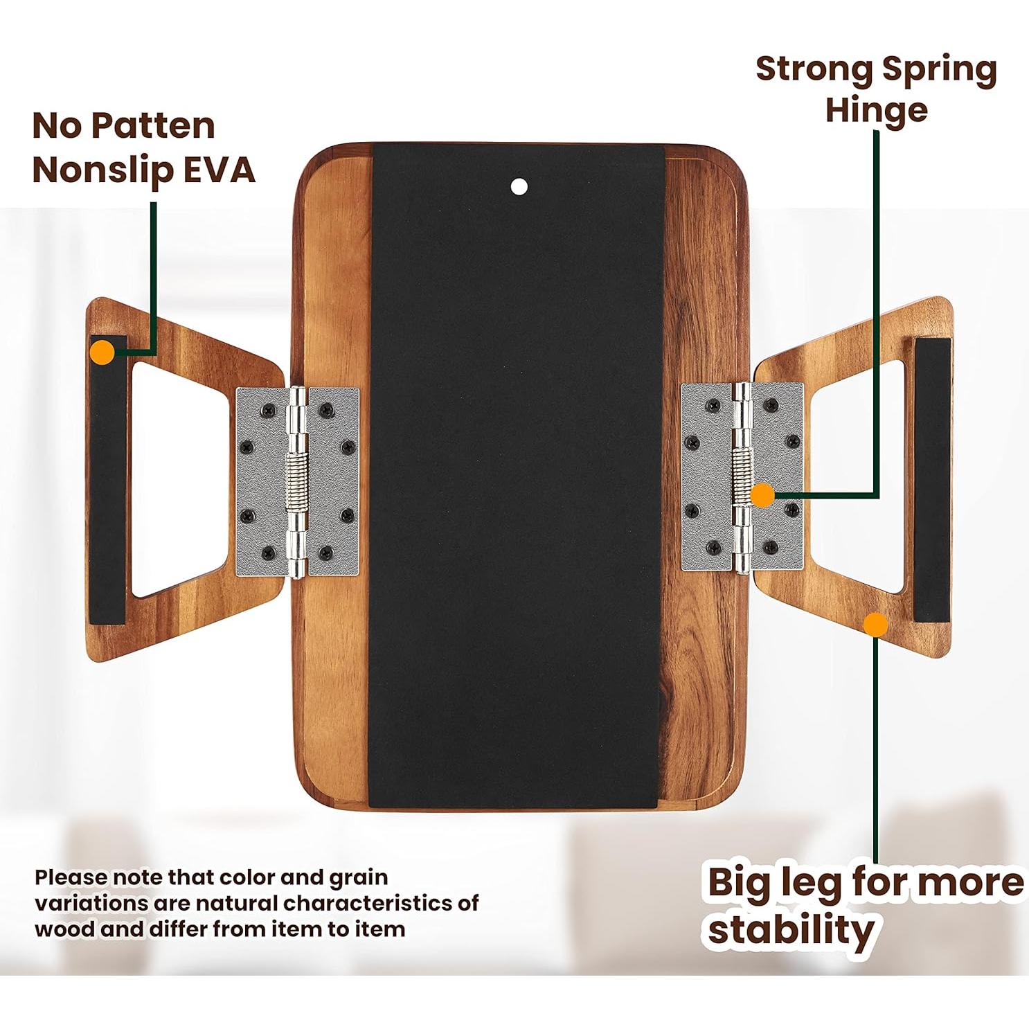Bandeja de Brazo de Sofá Tinamo de Madera de Acacia 35x24 cm
