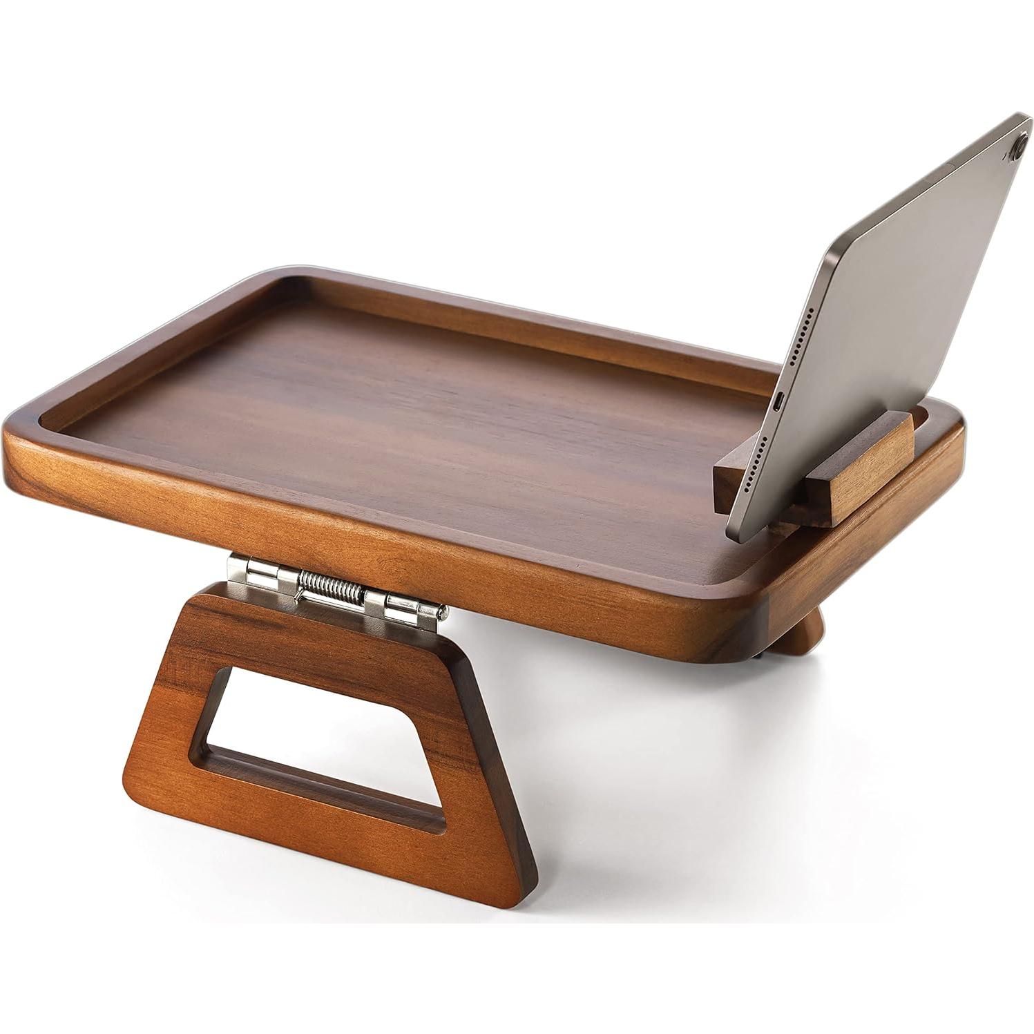 Bandeja de Brazo de Sofá Tinamo de Madera de Acacia 35x24 cm