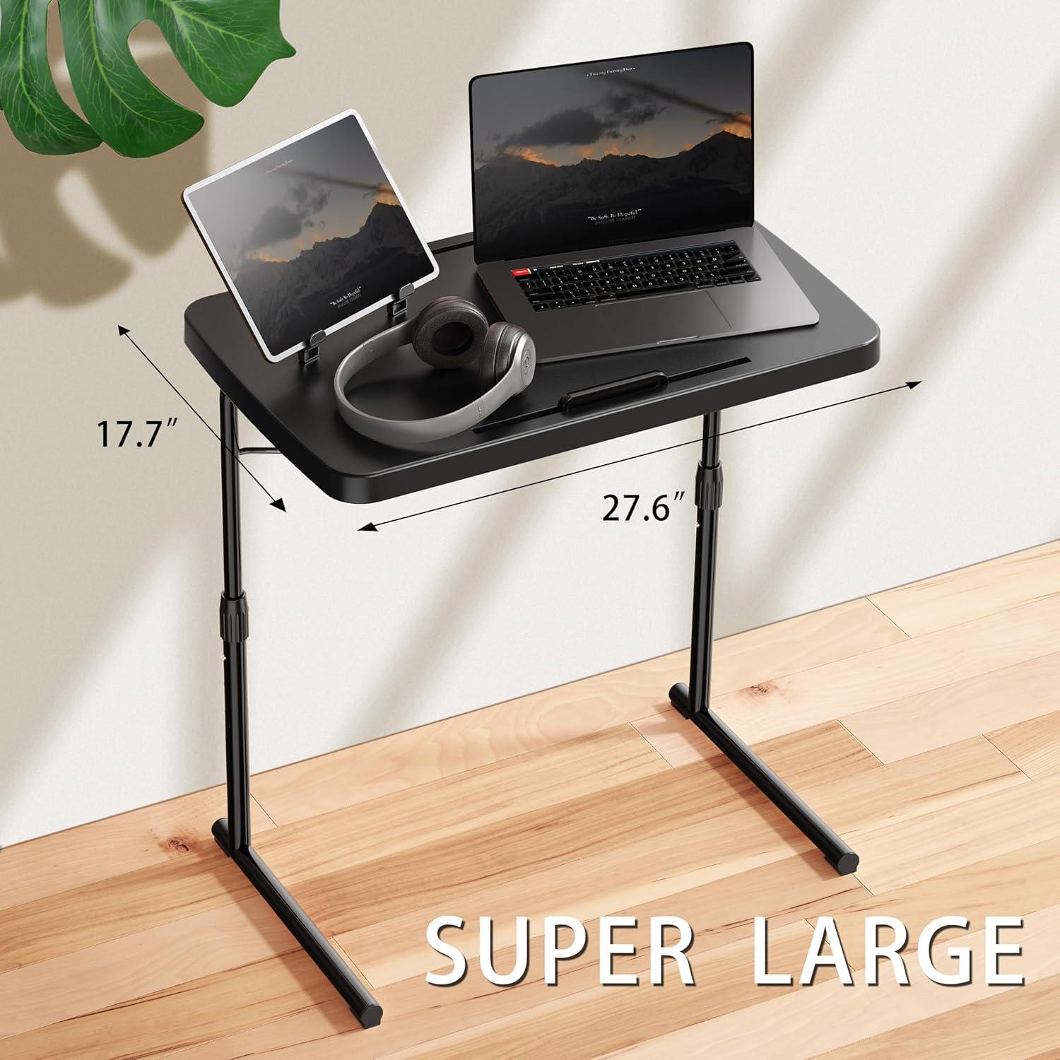 Mesa de bandeja de TV Allpop Ultra ajustable negra 70.1x44.9cm