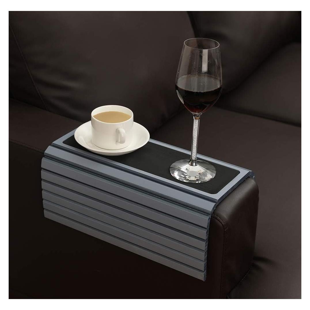 Mesa de bandeja para brazo de sofá GEHE 42x33.7cm Gris