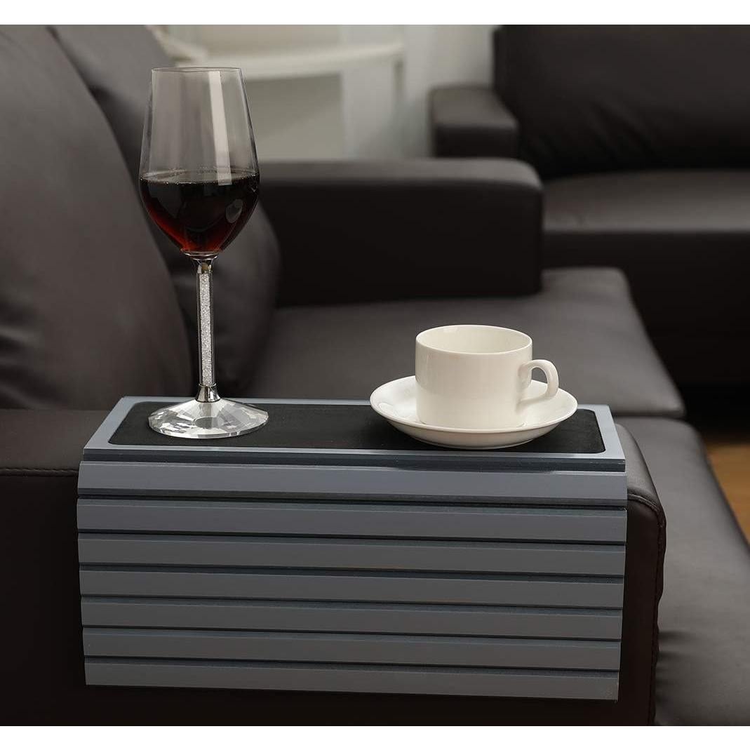 Mesa de bandeja para brazo de sofá GEHE 42x33.7cm Gris