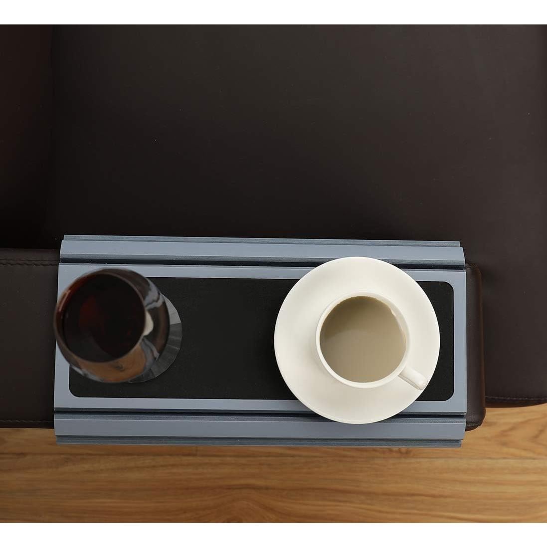 Mesa de bandeja para brazo de sofá GEHE 42x33.7cm Gris