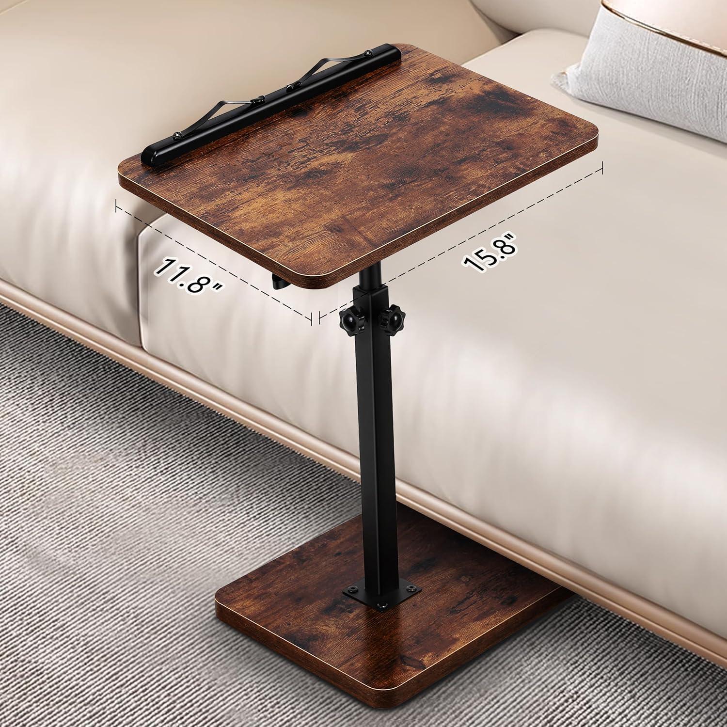 Mesa Lateral Ajustable MuiiuM - Bandeja Sofá Rústica 83.82 cm