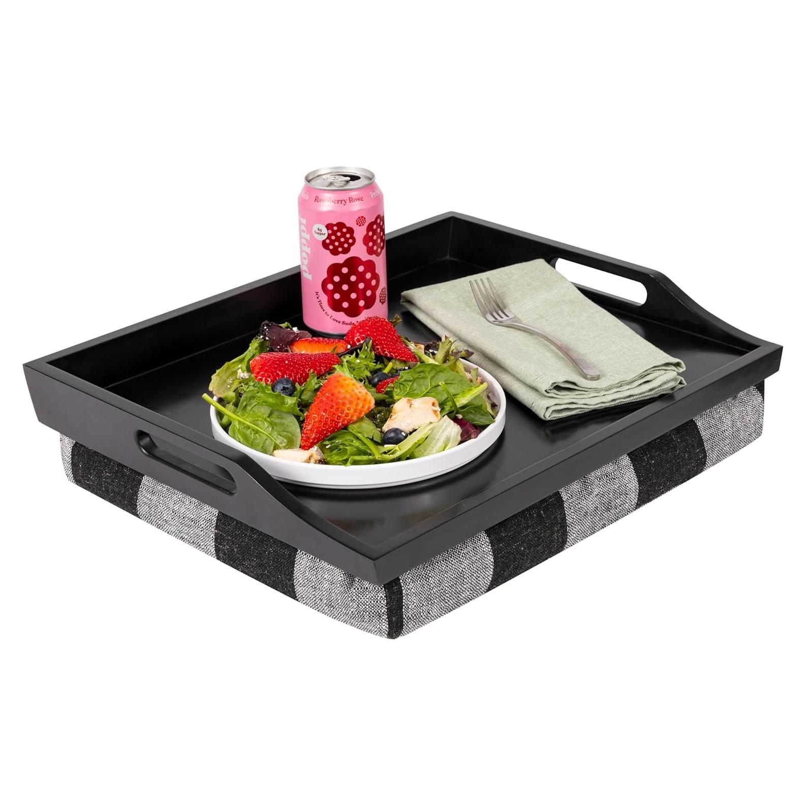 Bandeja de Madera Rossie Home con Cojín Desmontable 44.5x34.3cm