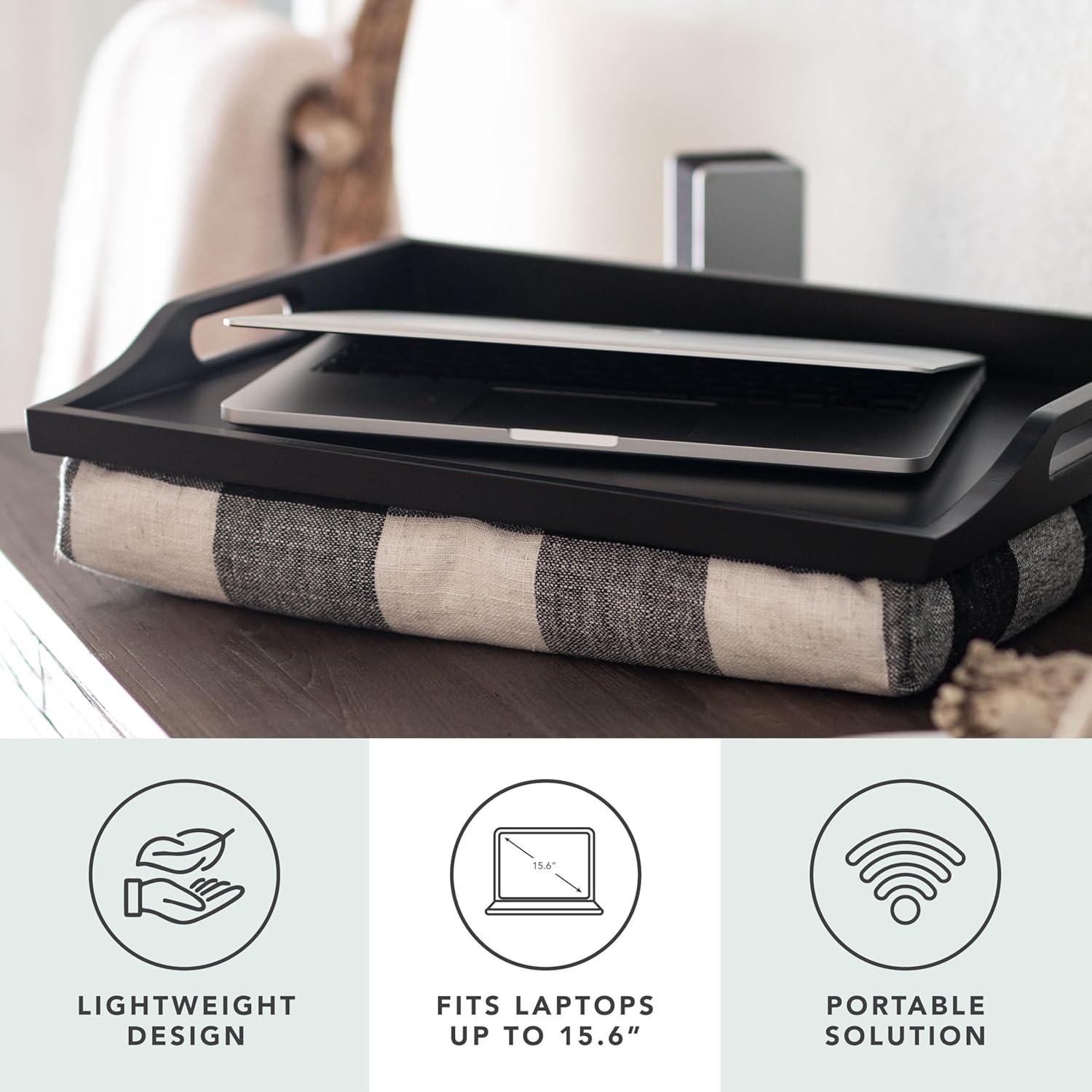 Bandeja de Madera Rossie Home con Cojín Desmontable 44.5x34.3cm