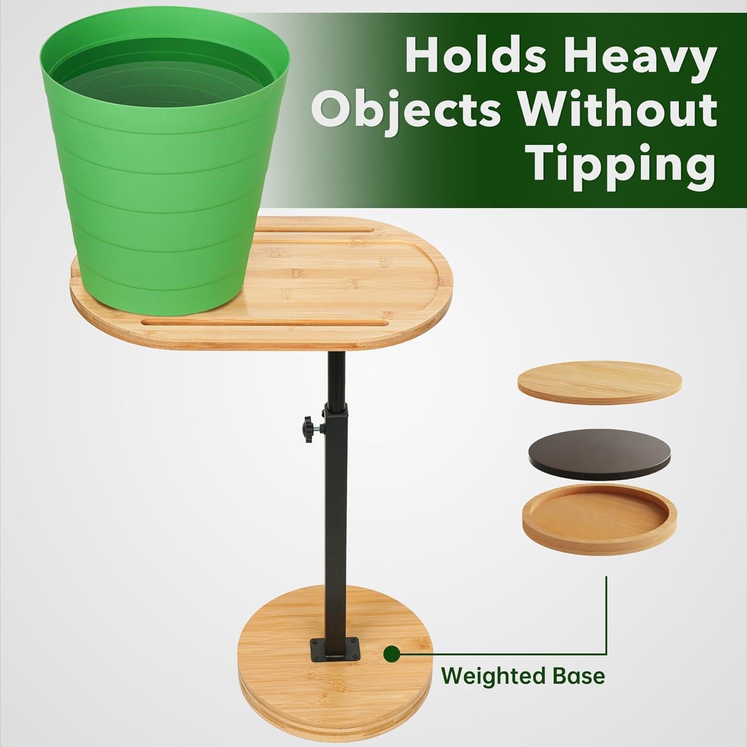 Mesa de Bandeja para Sofá NiHome Bamboo Ajustable 45.7-78.7 cm