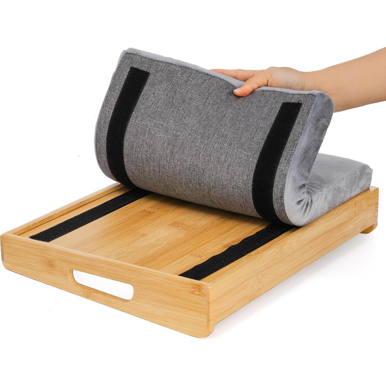 Bandeja de Desayuno TOPZEA de Bambú con Cojín Desmontable