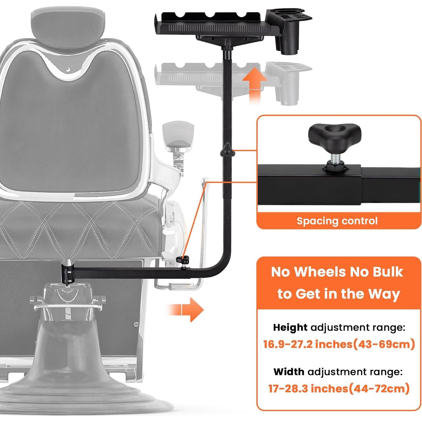Bandeja Giratoria Ajustable Noverlife para Silla de Estilista