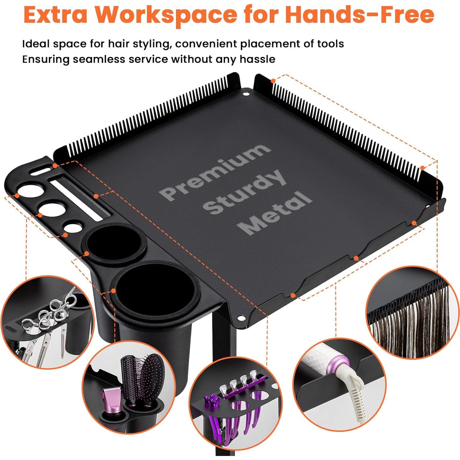 Bandeja Giratoria Ajustable Noverlife para Silla de Estilista