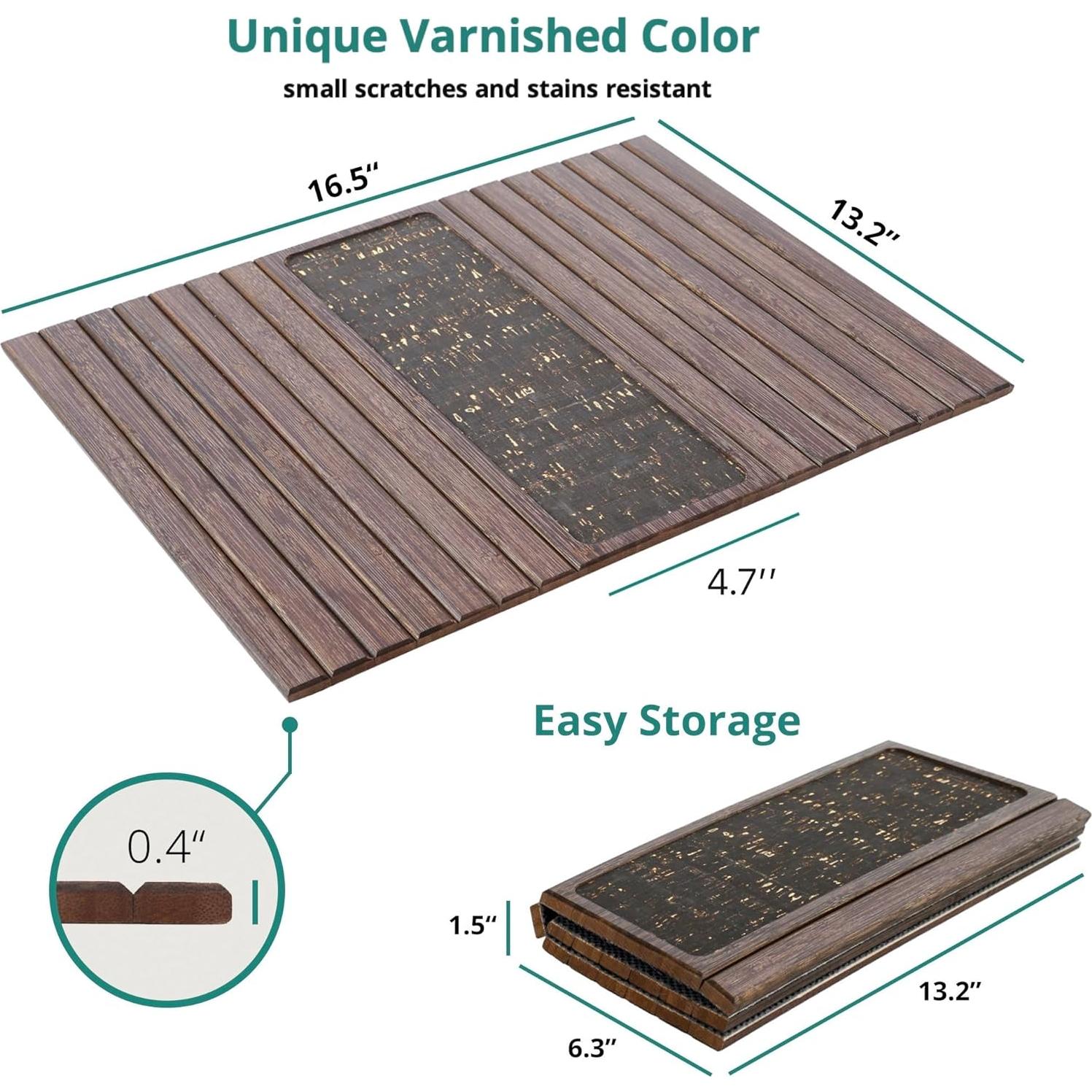 Bandeja para brazo de sofá DETOR vintage con corcho antideslizante