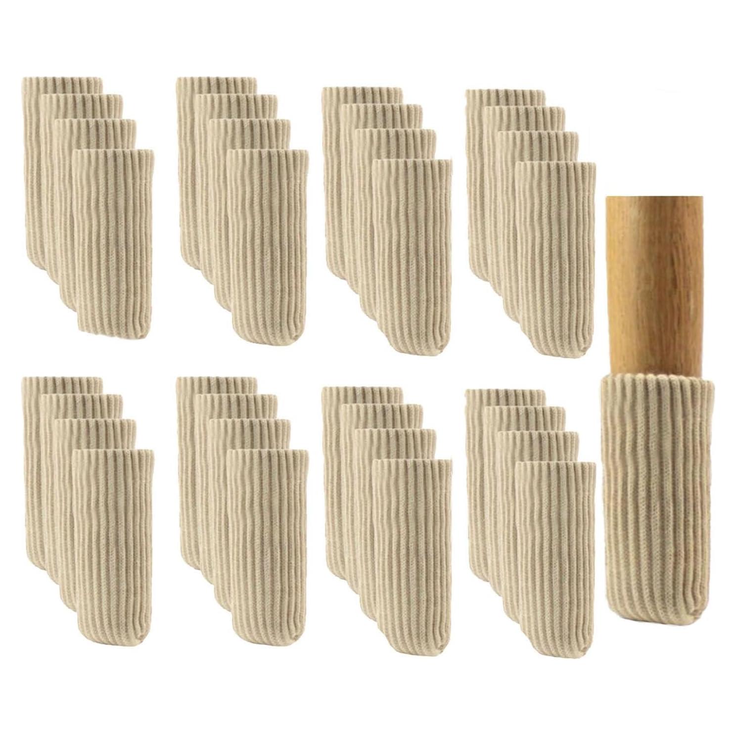 32 Protectores de Patas de Silla OEEKOI Beige Antideslizantes