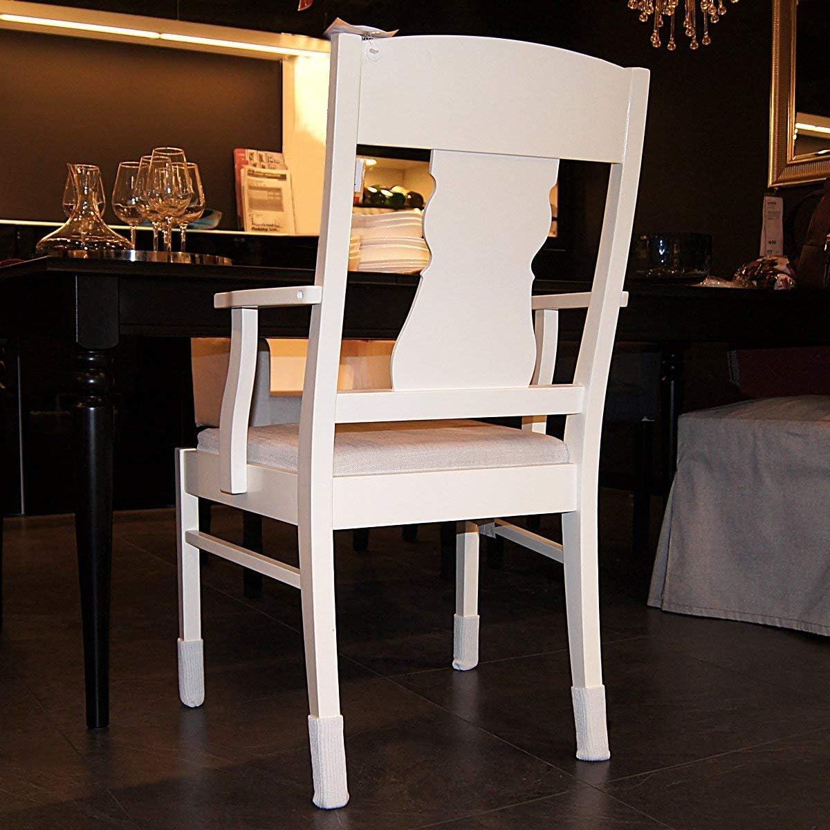 16 Protectores de Piso para Patas de Sillas TEKEFT - Color Blanco