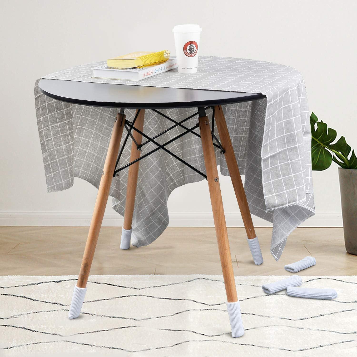 16 Protectores de Piso para Patas de Sillas TEKEFT - Color Blanco