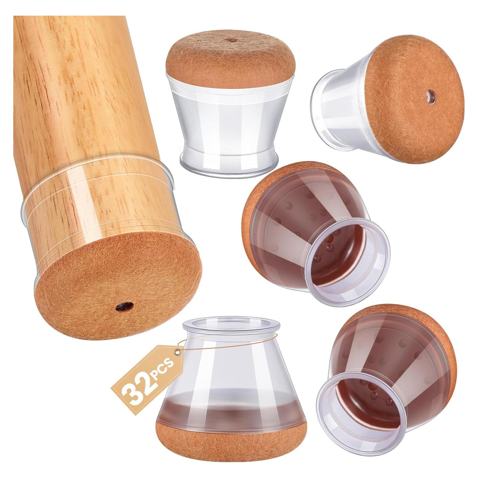 32 Protectores de Suelo para Patas de Sillas GEMOWN - Silicona y Fieltro