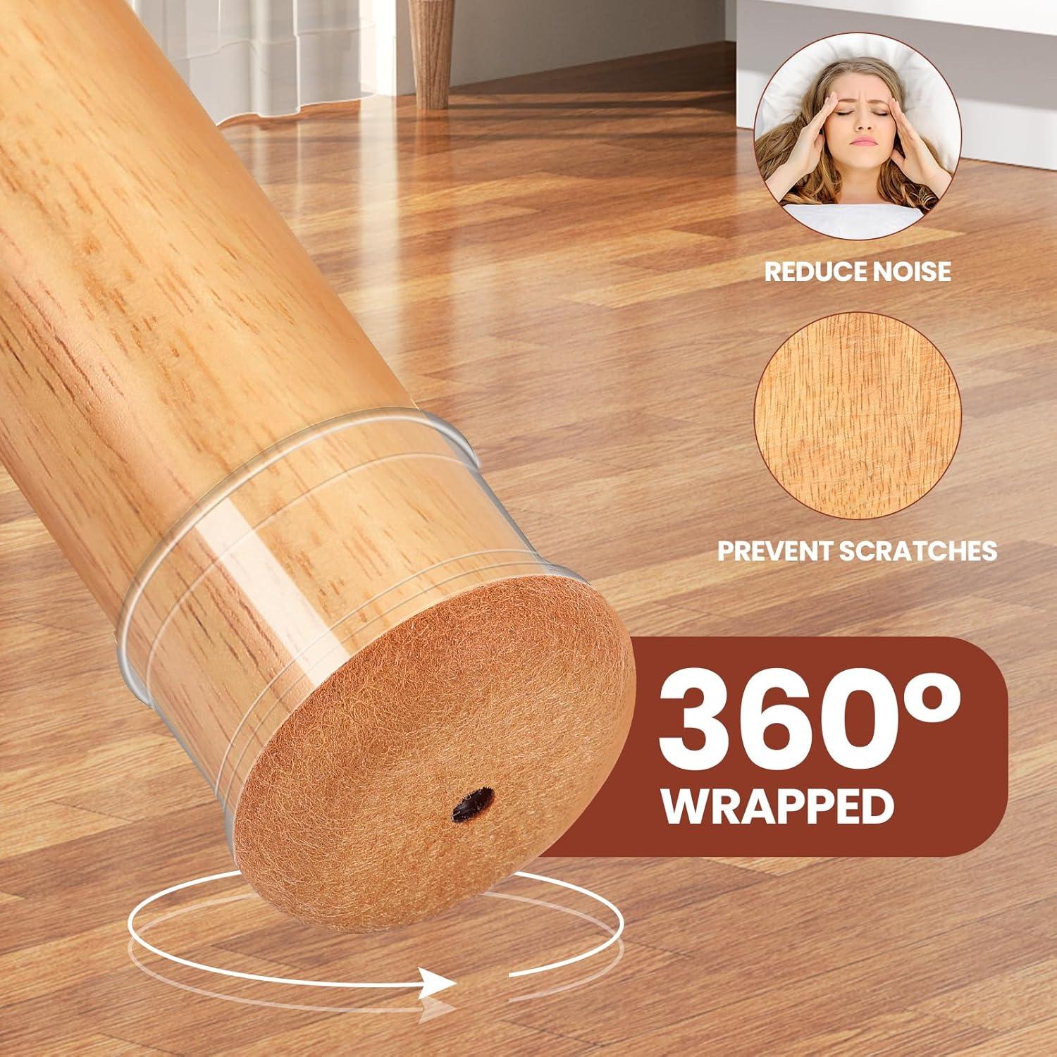 32 Protectores de Suelo para Patas de Sillas GEMOWN - Silicona y Fieltro