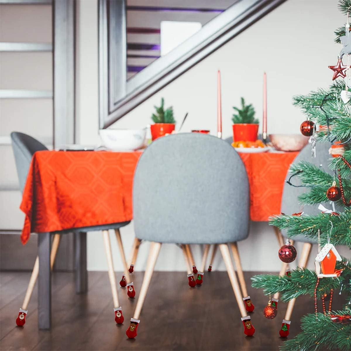 16 Calcetines Antideslizantes para Patas de Sillas G.CORE Rojo