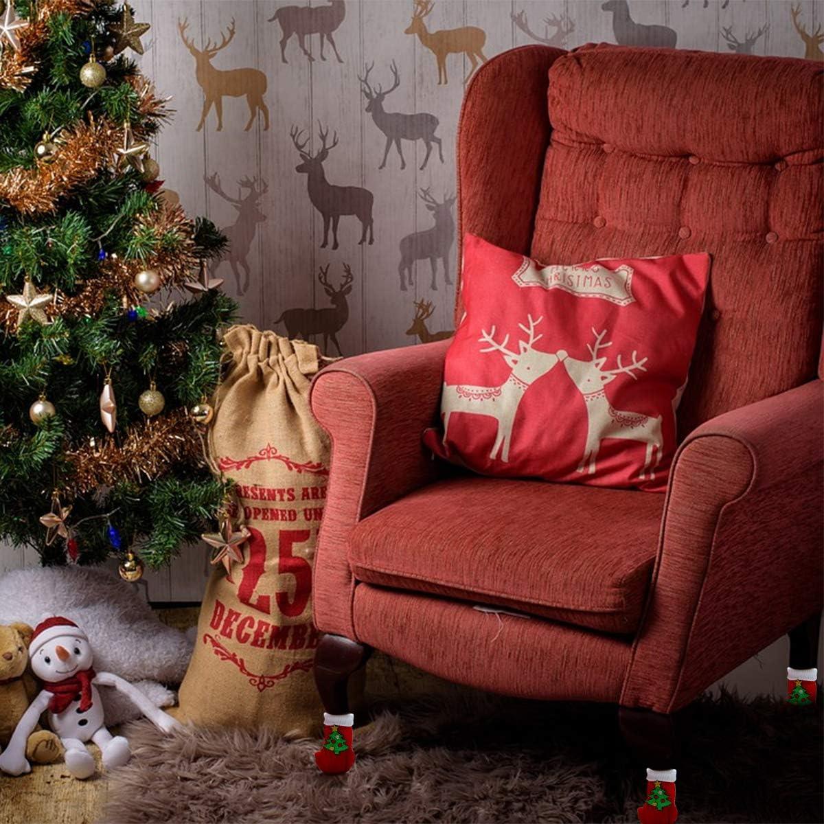 16 Calcetines Antideslizantes para Patas de Sillas G.CORE Rojo