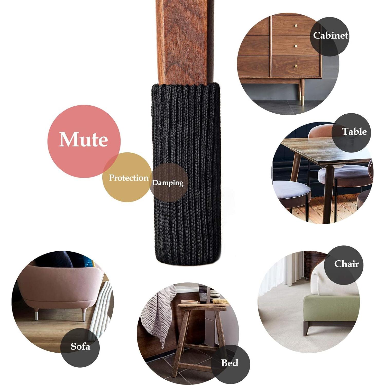 Protectores de patas de silla Sprytenzi 16 Pcs Antideslizantes