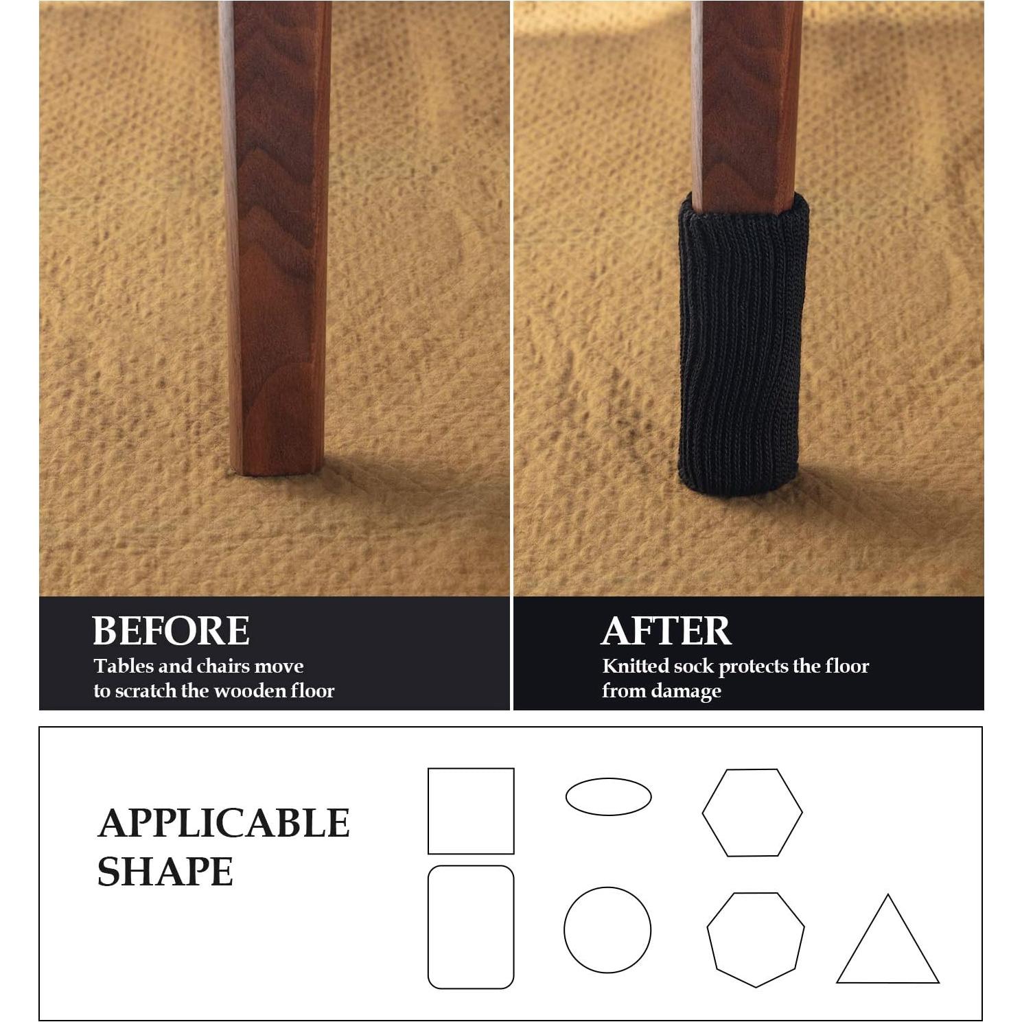 Protectores de patas de silla Sprytenzi 16 Pcs Antideslizantes