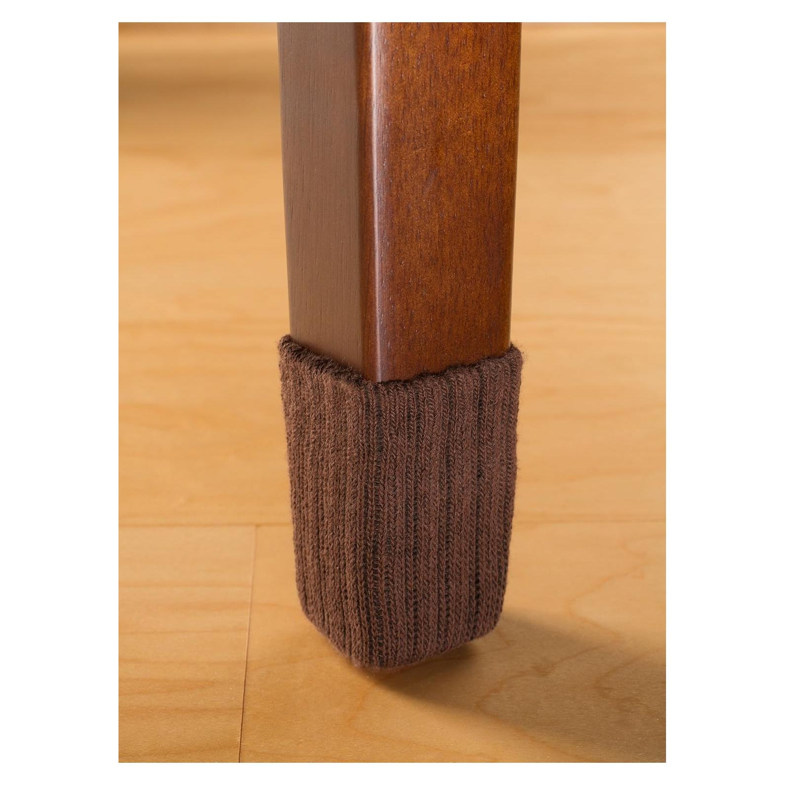 24 Protectores de Suelo para Muebles NancyProtectz, Marrón Oscuro