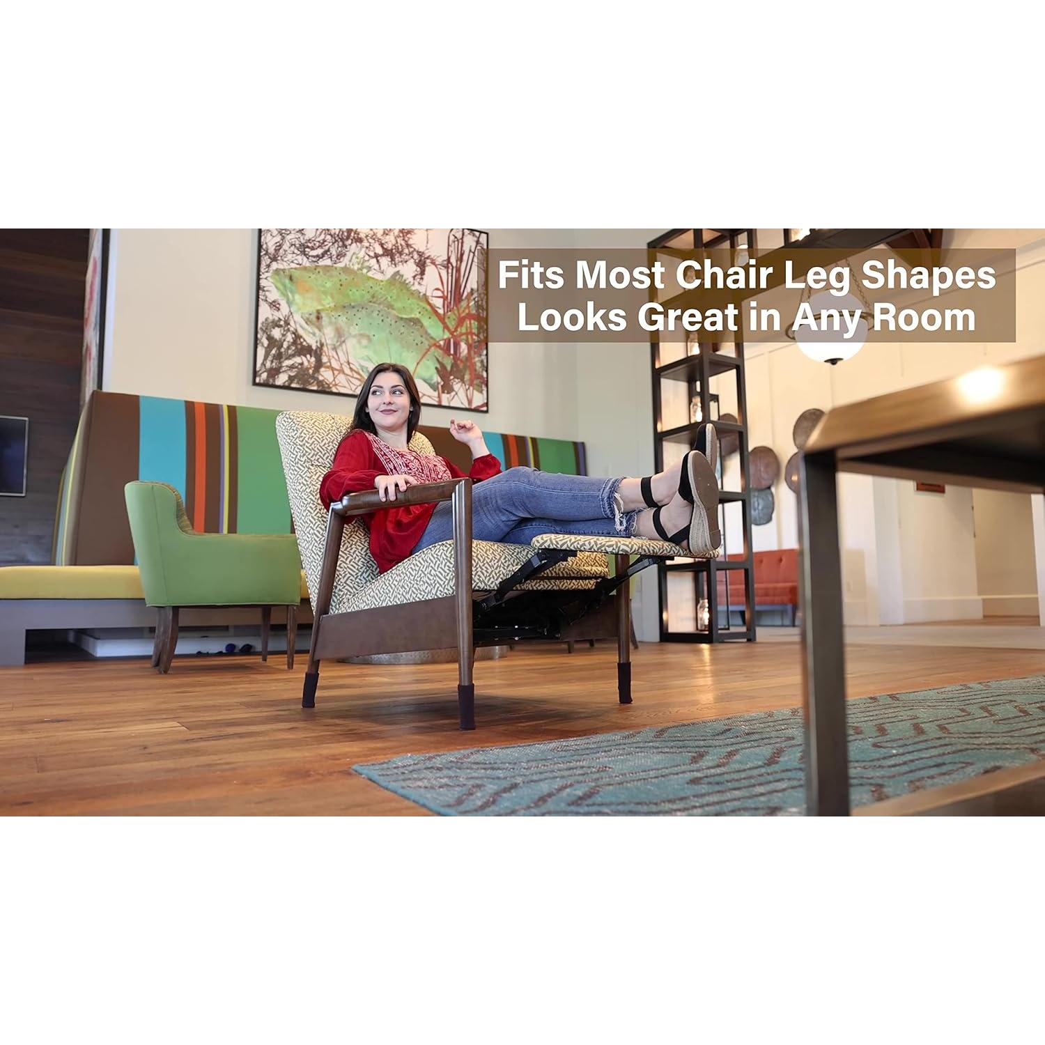 24 Protectores de Suelo para Muebles NancyProtectz, Marrón Oscuro