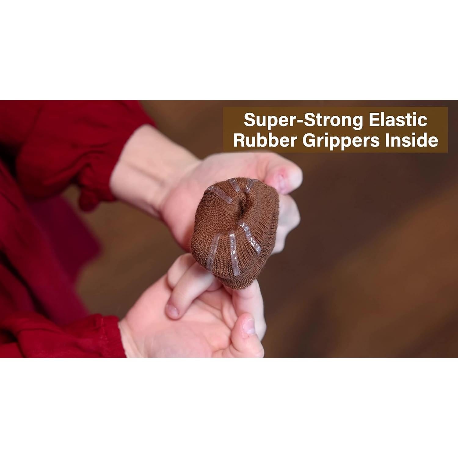 24 Protectores de Suelo para Muebles NancyProtectz, Marrón Oscuro