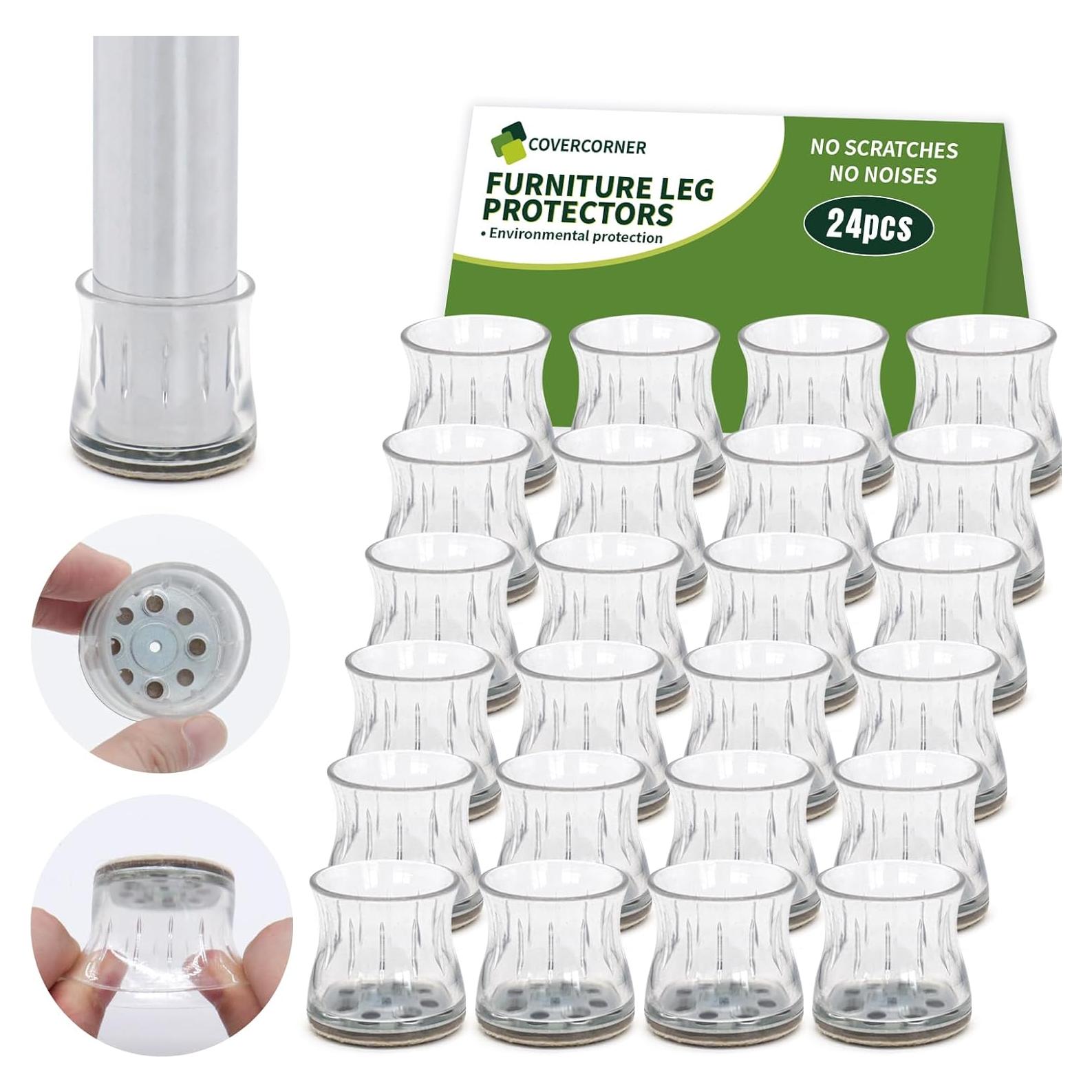 24 Protectores de Suelo para Patas de Silla Covercorner