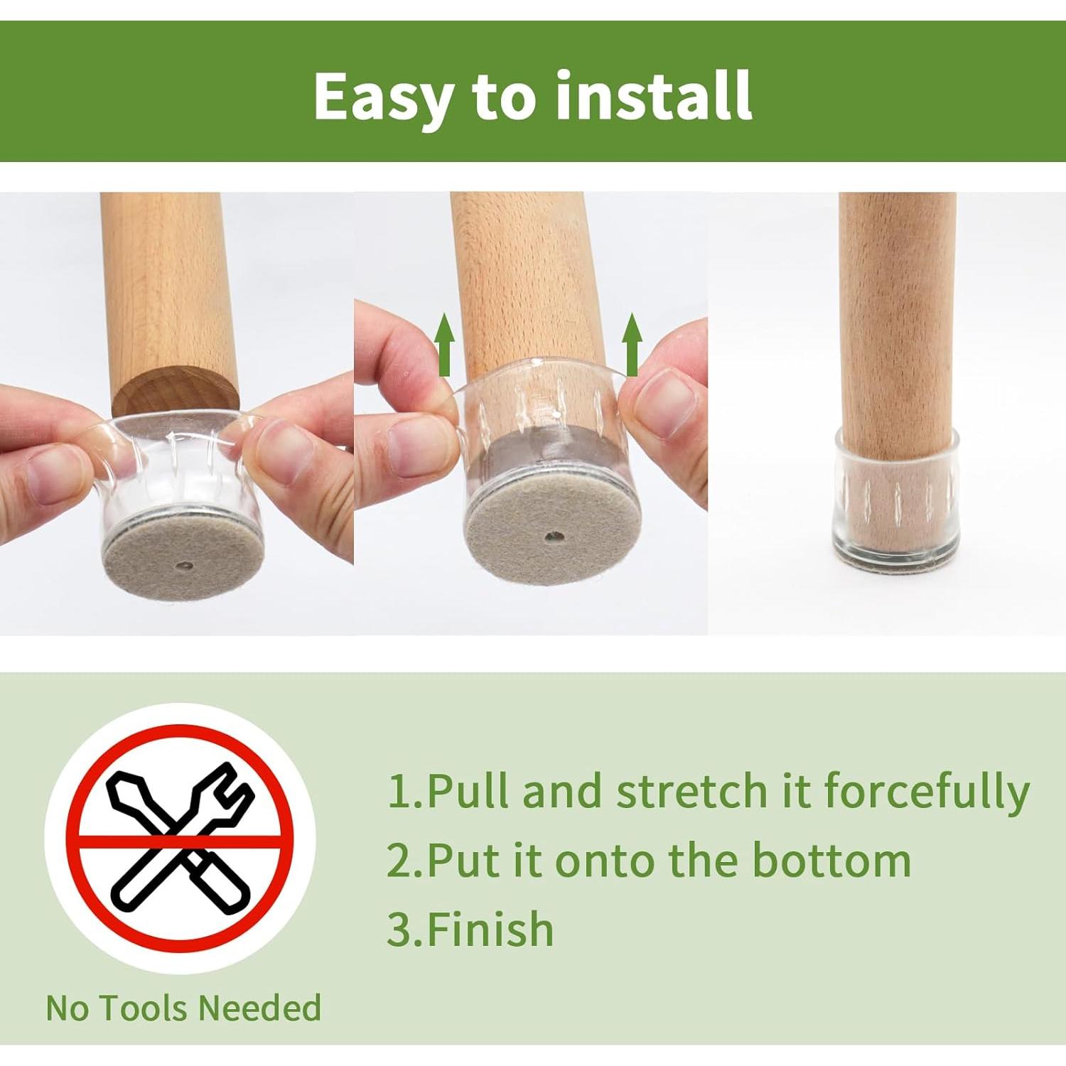 24 Protectores de Suelo para Patas de Silla Covercorner