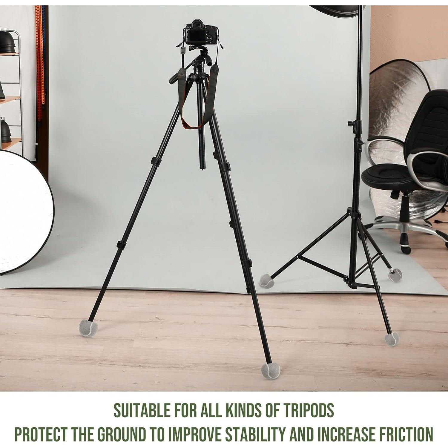 Macarrie 100 Pelotas de Tenis Precortadas para Muebles Gris