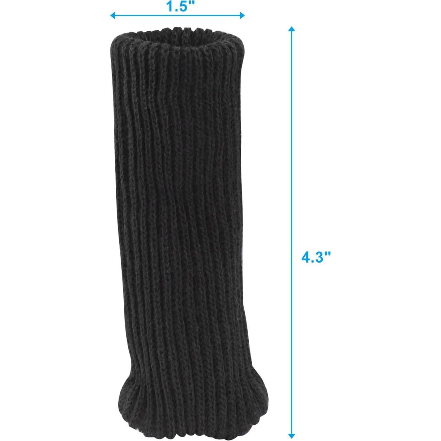 Calcetines para patas de silla Hordion 24 Pcs, negros elásticos