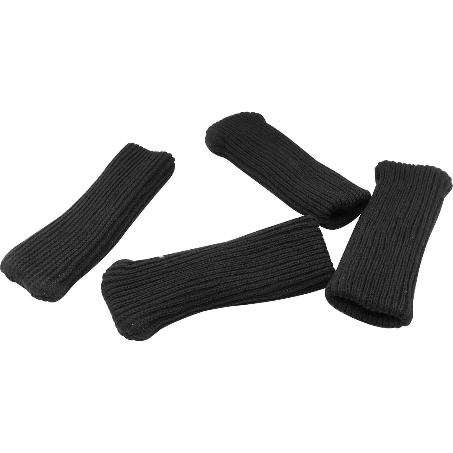 Calcetines para patas de silla Hordion 24 Pcs, negros elásticos