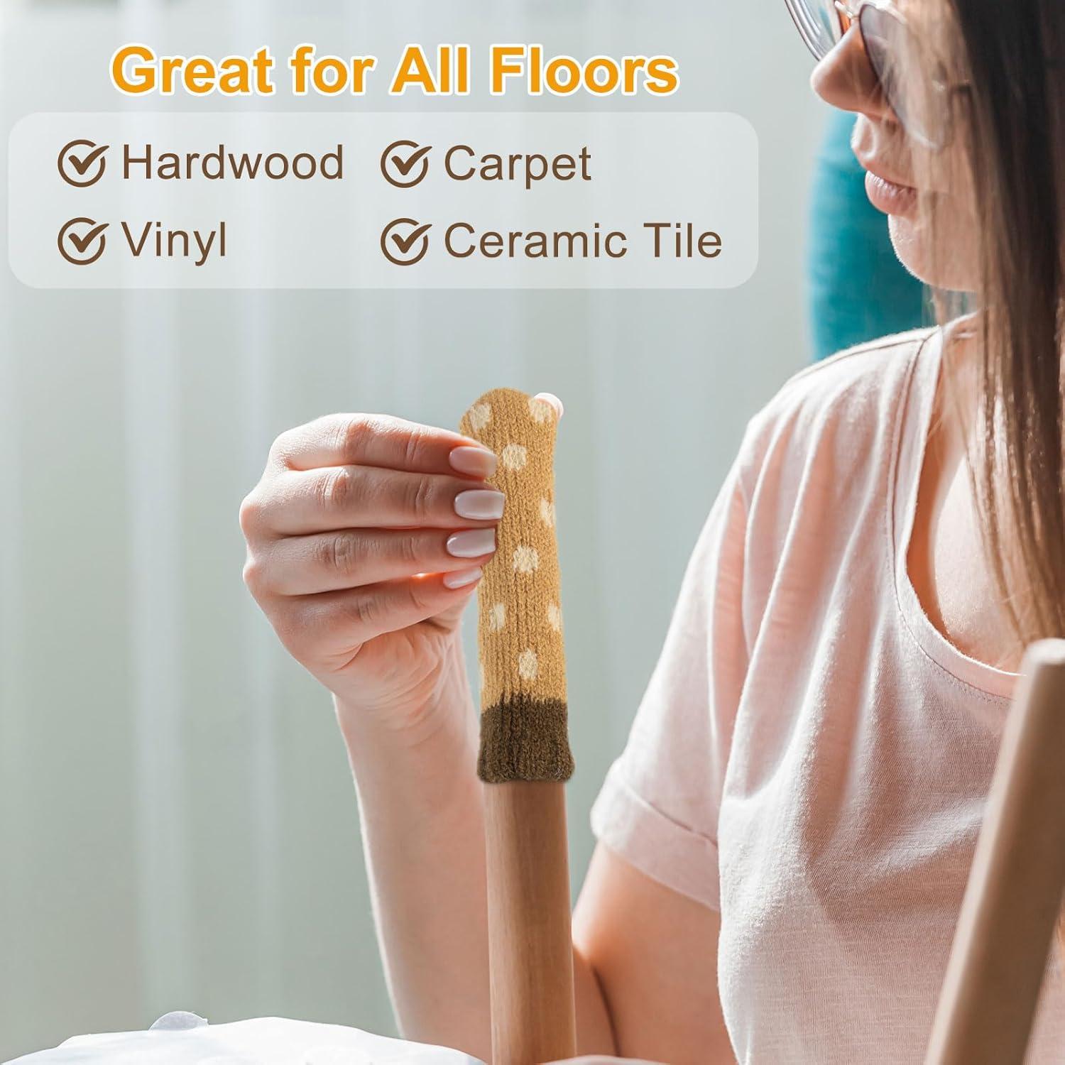 Protectores de Suelo para Patas de Silla uxcell 24pcs Acrílico