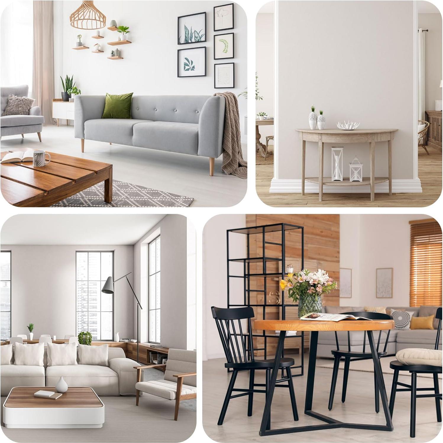 Protectores de Suelo para Patas de Silla uxcell 24pcs Acrílico